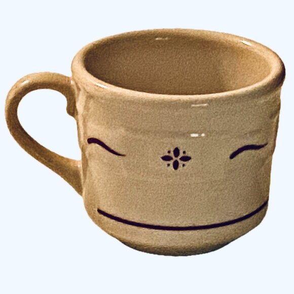 8 Longaberger Mugs Woven Traditions Pottery 4" Coffee Cups Red/Brown Pattern VTG - Picture 2 of 10